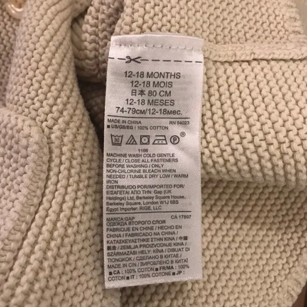 Baby Gap bear sweater